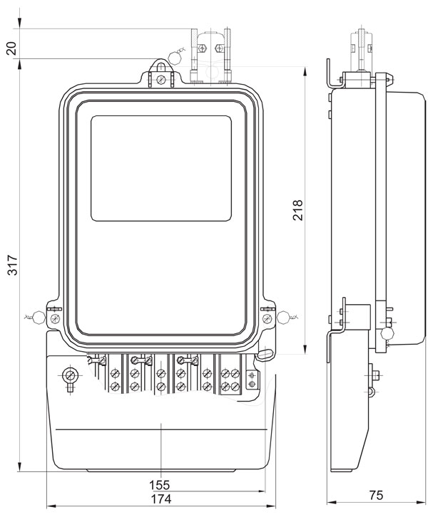 СТЭ-561/П100-Т-4-2-К1 габаритные размеры