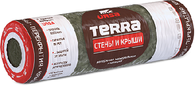 Профессиональная минераловатная изоляция URSA TERRA Стены и крыши - рулон